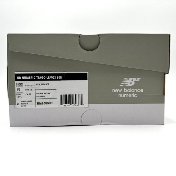 NEW New Balance Numeric 808 Tiago Lemos Skate Shoes Men’s Size 10 NM808WHE Brown - Picture 9 of 9